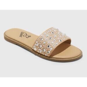 Girls Pearl Slide Sandals - Art Class Size 2 Kidcore Whimsey